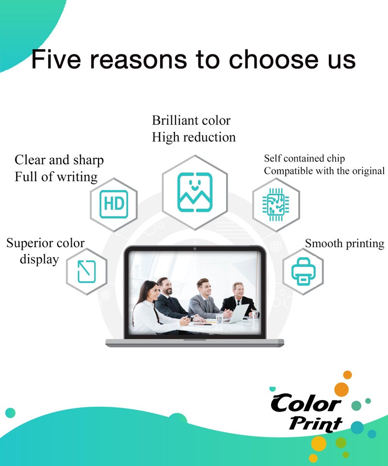 ColorPrint Compatible Toner Cartridge Replacement for Brother TN210 TN-210 TN210BK Work with DCP-9010CN HL-3070CW 3075CW 3040CN 3045CN MFC-9010CN 9125CN 9325CW Printer (2BK, 1C, 1M, 1Y, 5-Pack) - Image 4